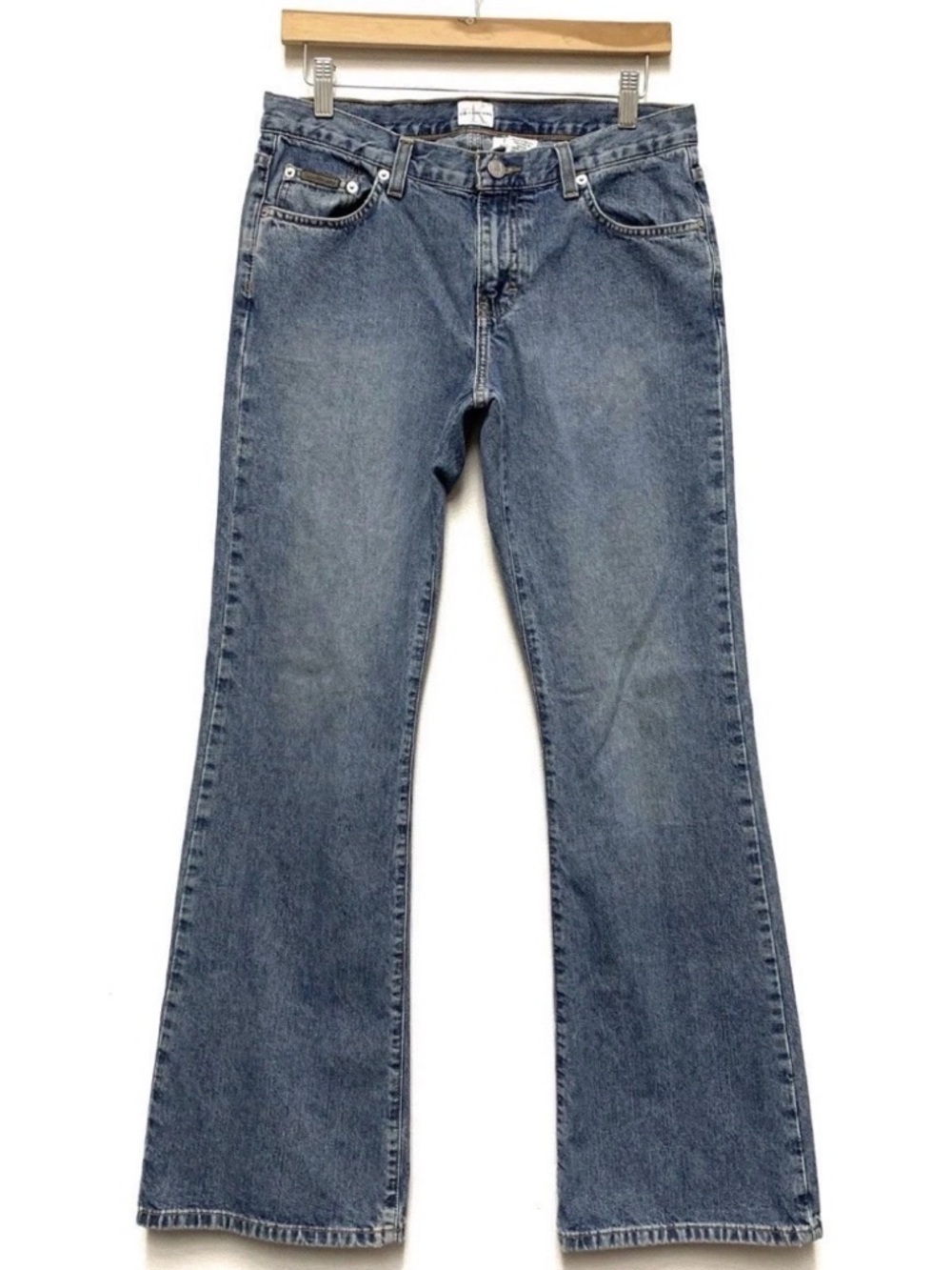 Y2K 90’s VTG Calvin Klein Jeans Women's Blue Flare Denim